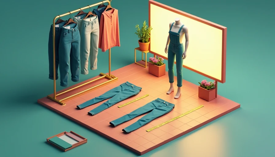 Visual context for size inclusive jeans