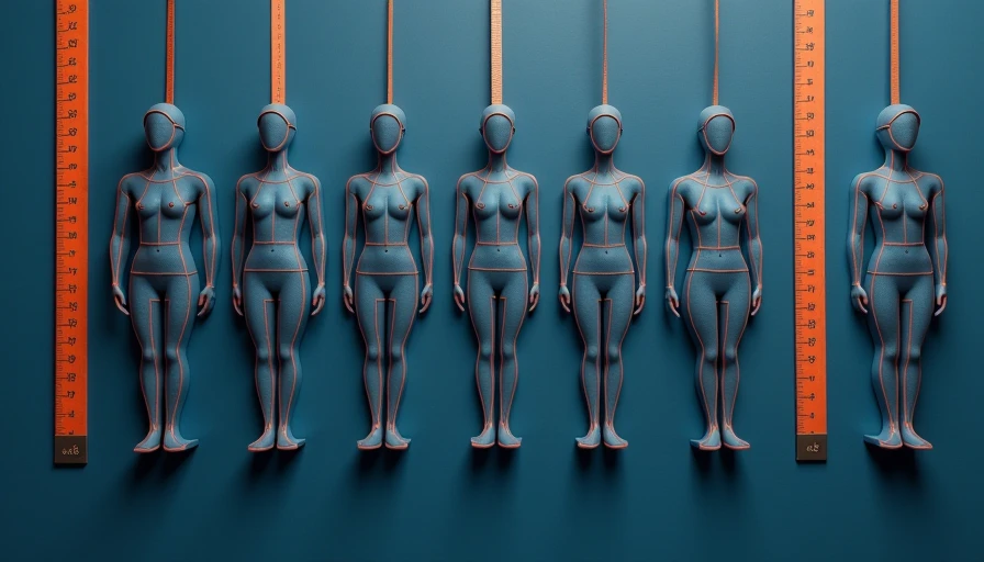 Illustration for average size of woman in us