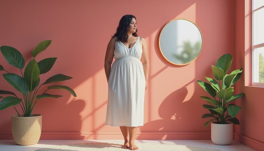 Visual context for white plus size outfits