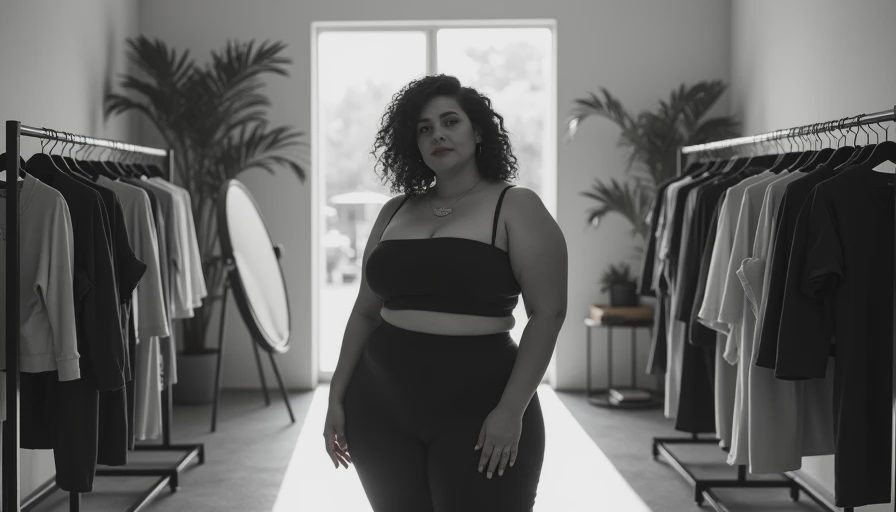 Illustration for asia plus size model